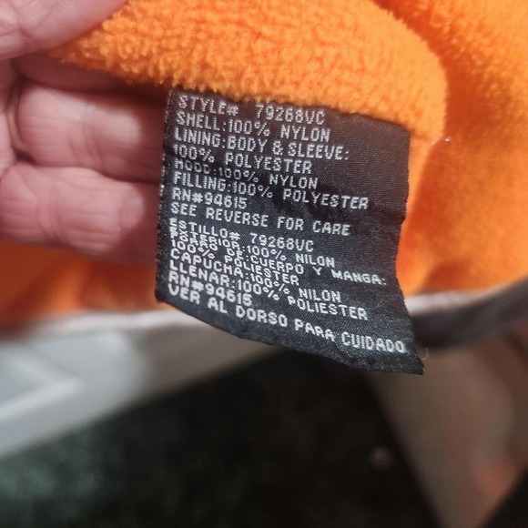 My Michelle Girls Puffer Jacket Orange Hooded Winter Coat Size 10/12 - Picture 7 of 8